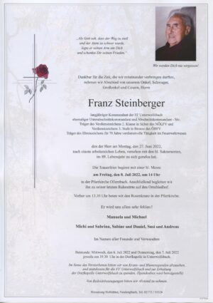 Portrait von Ollersbach – Herr Franz Steinberger