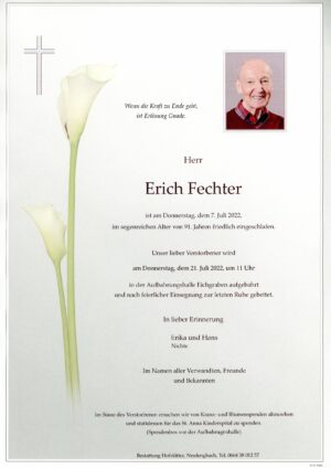 Portrait von Eichgraben – Herr Erich Fechter