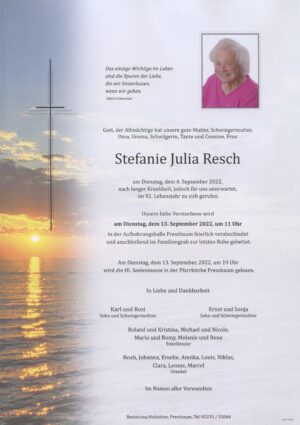 Portrait von Pressbaum – Frau Stefanie Julia Resch