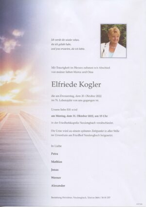 Portrait von Neulengbach – Frau Elfriede Kogler