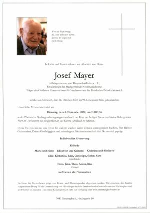 Portrait von Neulengbach – Herr Josef Mayer