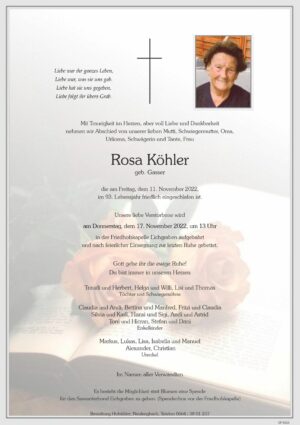 Portrait von Eichgraben – Frau Rosa Köhler