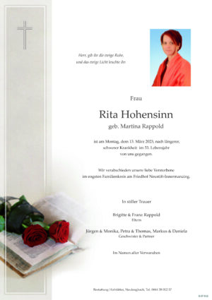 Portrait von Neustift-Innermanzing – Frau Rita Hohensinn