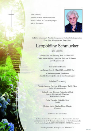 Portrait von Pressbaum – Frau Leopoldine Schmucker