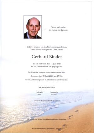 Portrait von St. Christophen – Herr Gerhard Binder