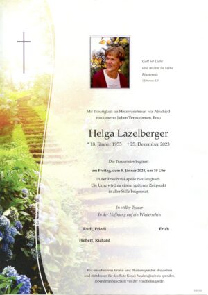 Portrait von Neulengbach – Frau Helga Lazelberger