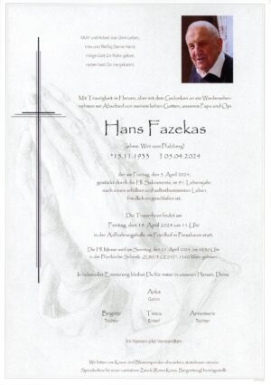 Portrait von Pressbaum – Herr Hans Fazekas