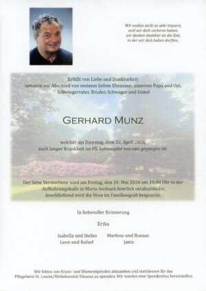Portrait von Maria Anzbach – Herr Gerhard Munz